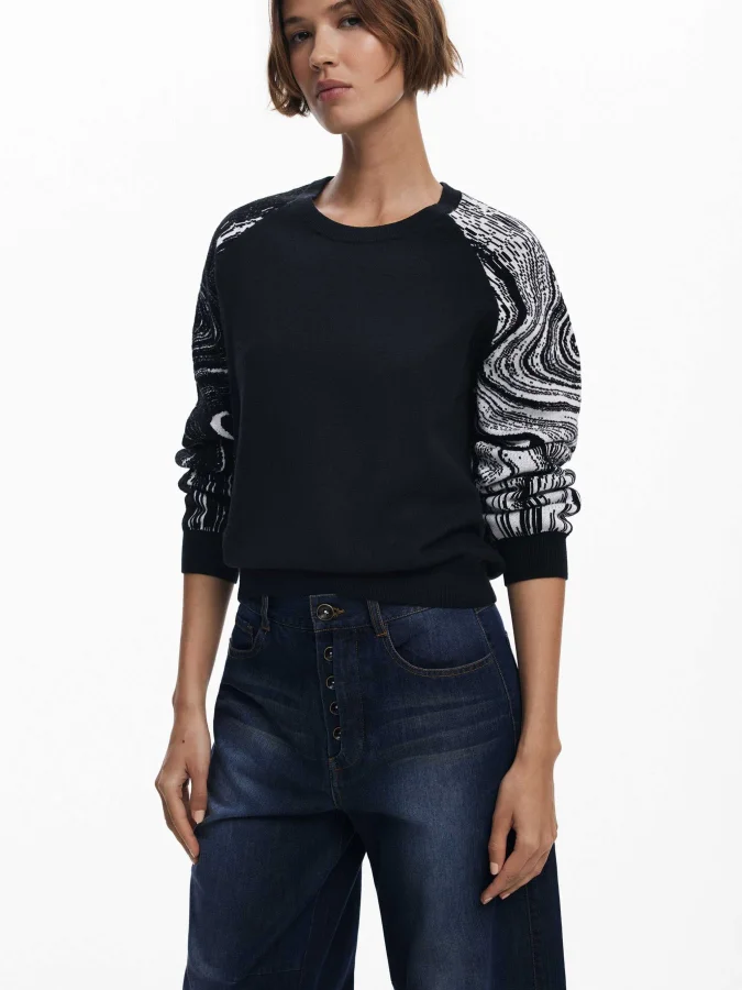 DESIGUAL - Marbled sleeve...