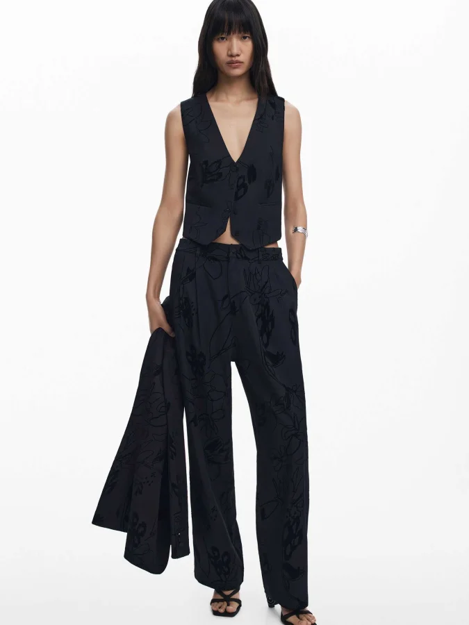 DESIGUAL - Flocked floral...