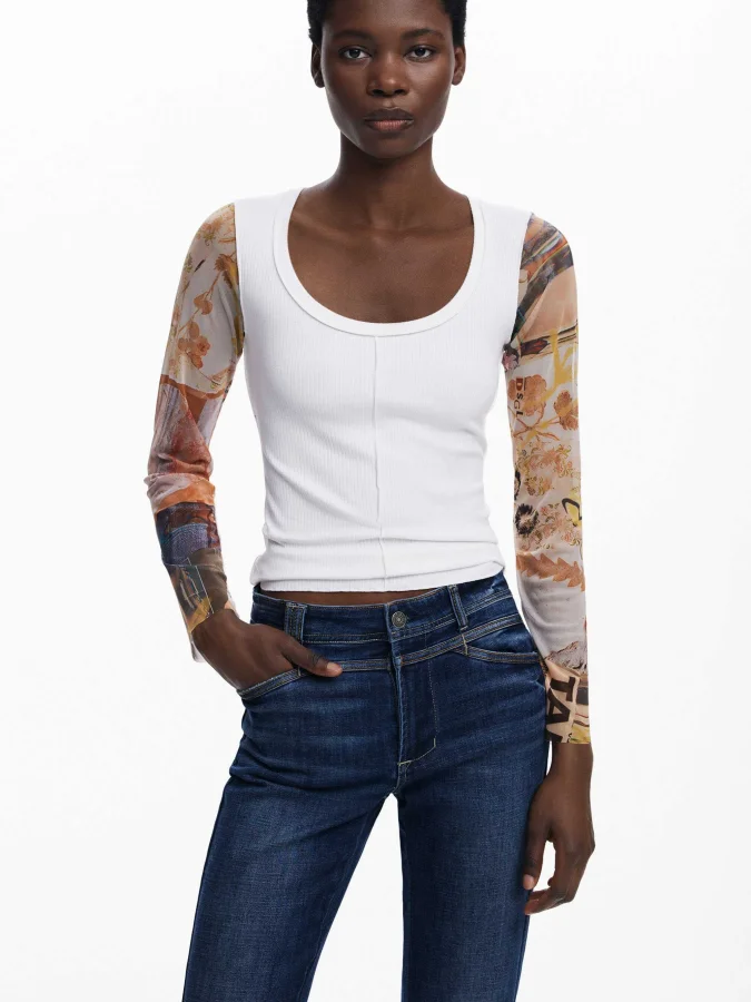 DESIGUAL - Chiffon sleeve...