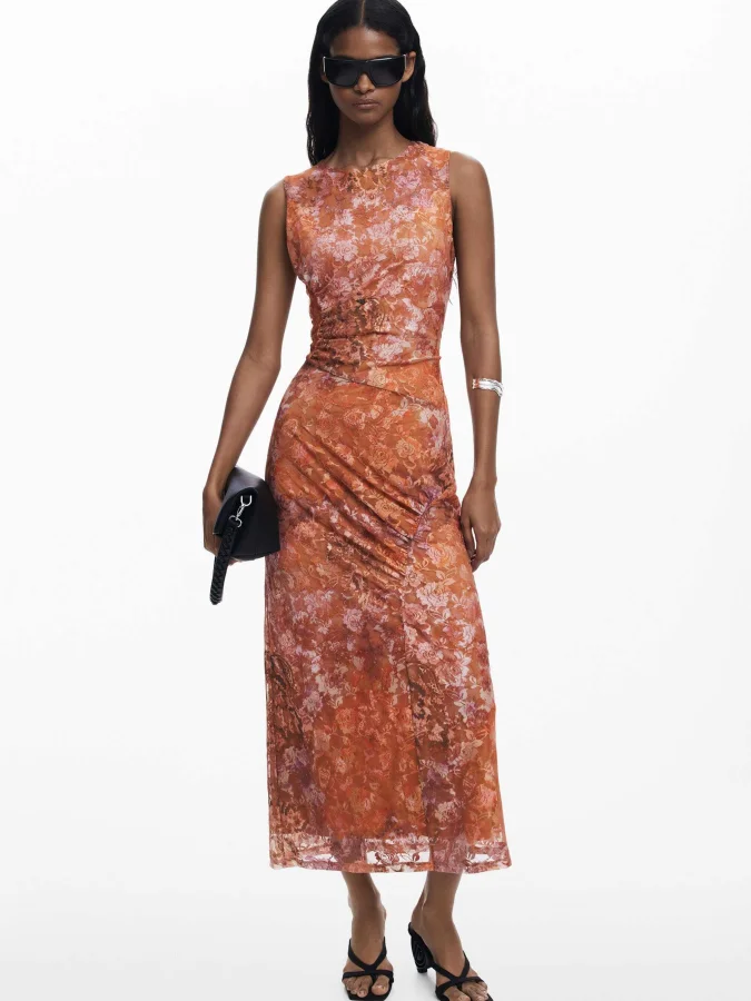 DESIGUAL - Floral draped dress