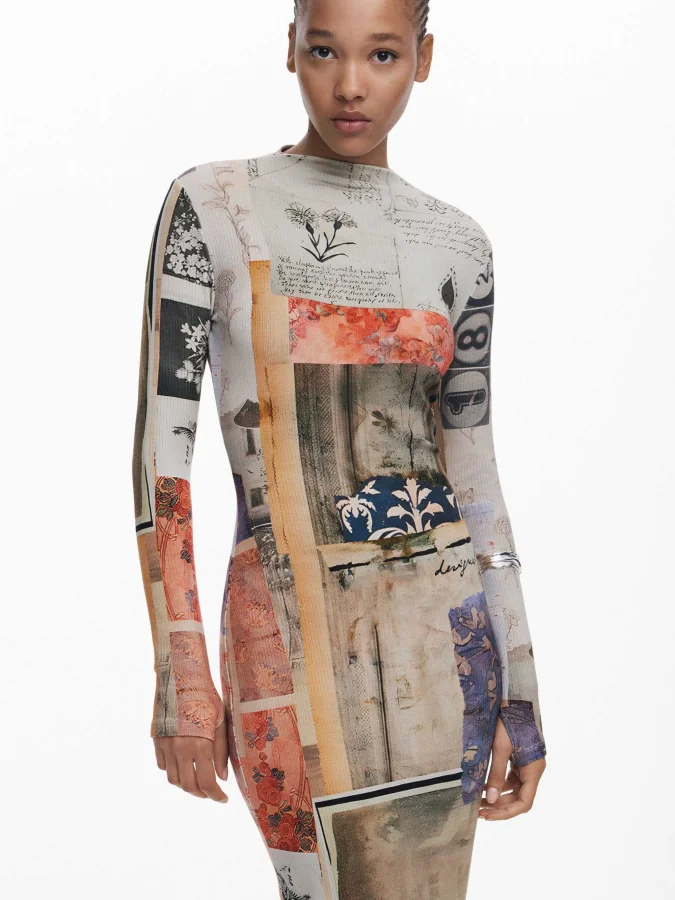 DESIGUAL - Collage fitted... 2