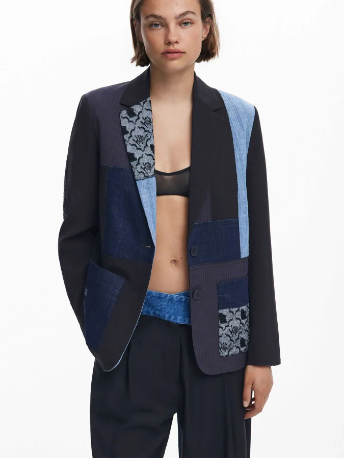 DESIGUAL - Patchwork blazer