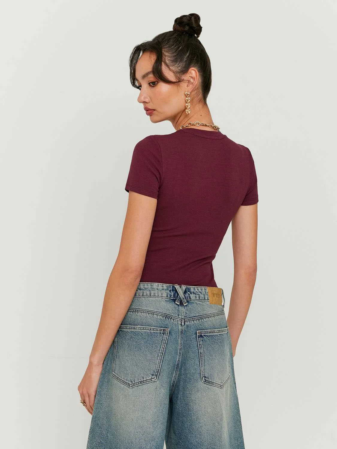 Tally Weijl - Basic Burgundy Bodysuit Tally Weijl - Basic Burgundy Bodysuit