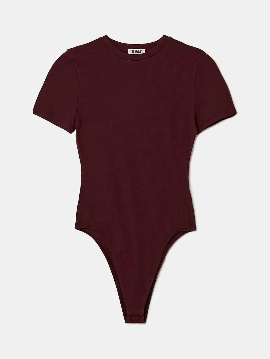 Tally Weijl - Basic Burgundy Bodysuit Tally Weijl - Basic Burgundy Bodysuit