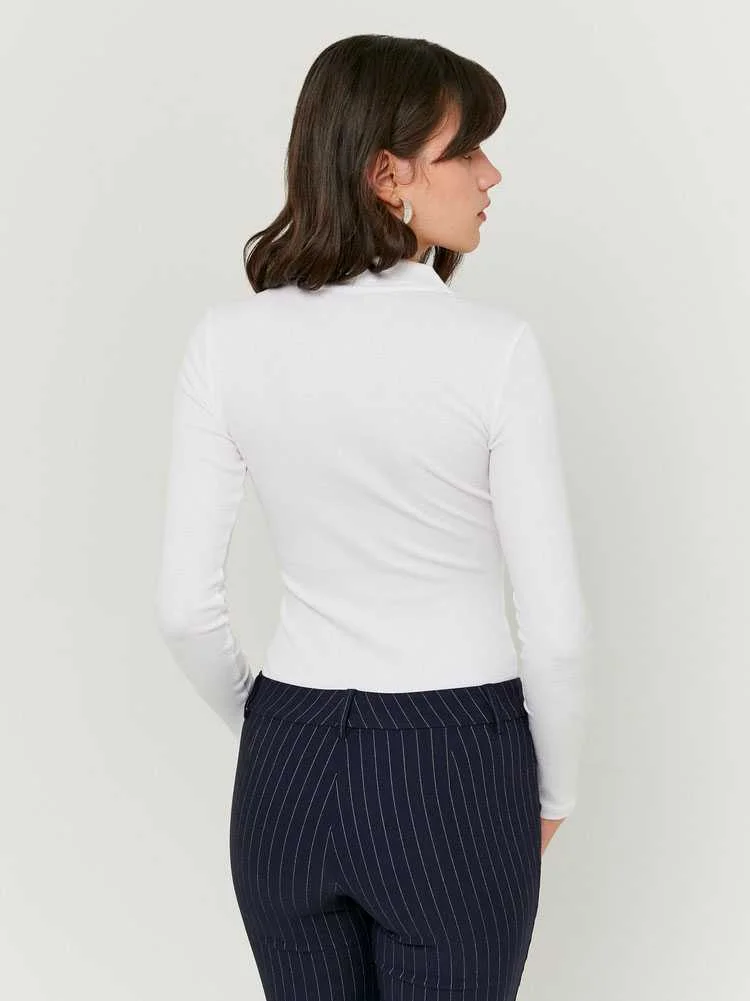 Tally Weijl - White V‑Neck Bodysuit Tally Weijl - White V‑Neck Bodysuit