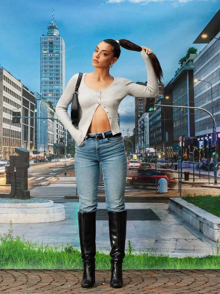 Tally Weijl - Grey Knitted Cardigan Tally Weijl - Grey Knitted Cardigan