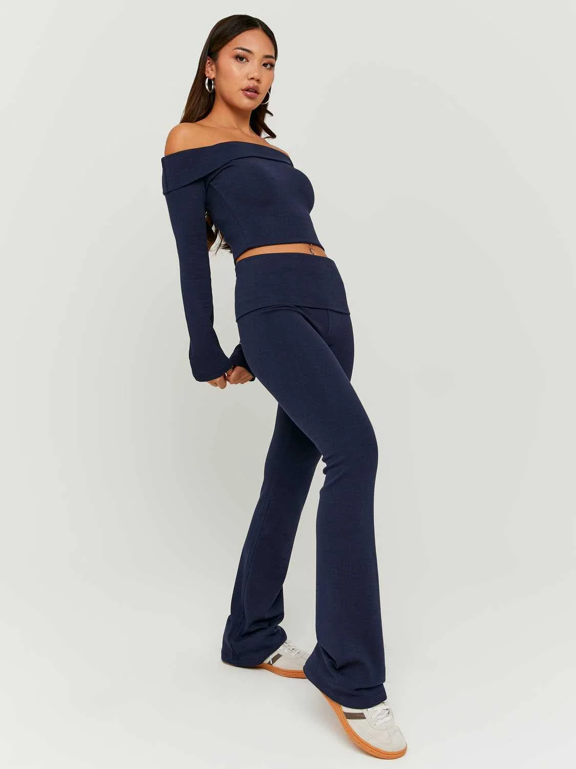 Tally Weijl - Basic Blue Cotton Trousers Tally Weijl - Basic Blue Cotton Trousers