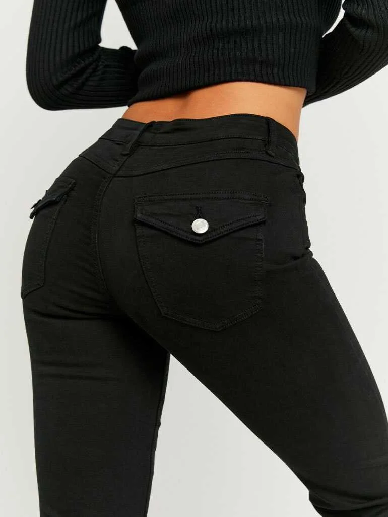 Tally Weijl - Black Mid Waist Bootcut... Tally Weijl - Black Mid Waist Bootcut...