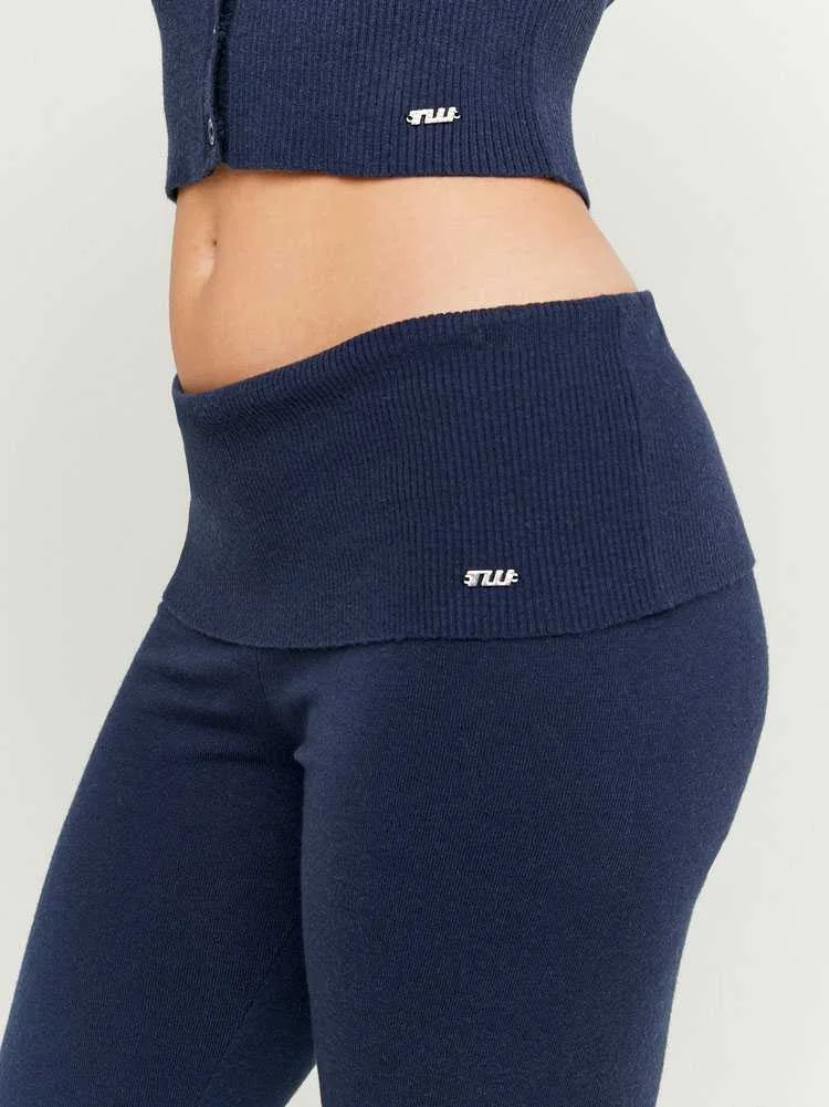 Tally Weijl - Blue Flare Knit Trousers Tally Weijl - Blue Flare Knit Trousers