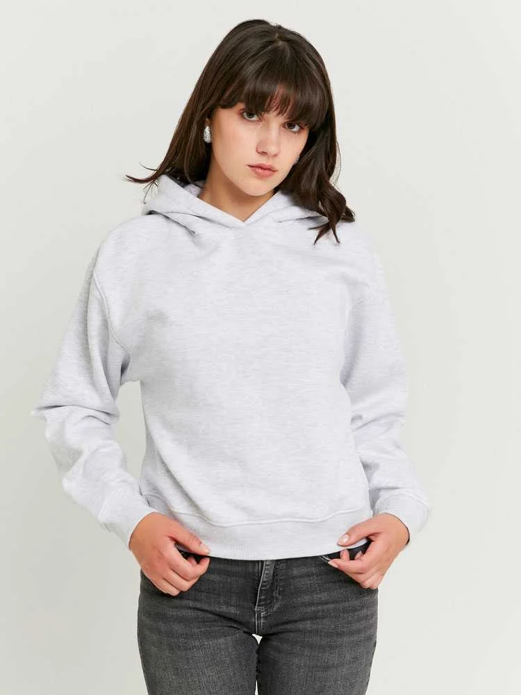 Tally Weijl - Grey Basic Hoodie Tally Weijl - Grey Basic Hoodie