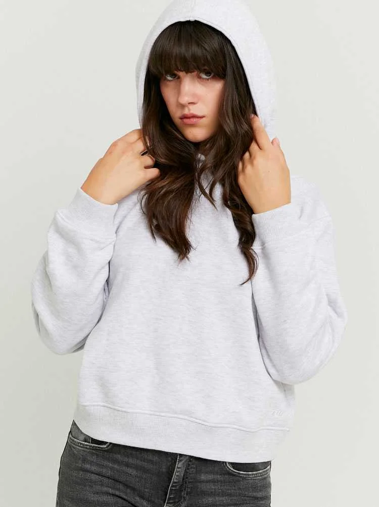 Tally Weijl - Grey Basic Hoodie Tally Weijl - Grey Basic Hoodie