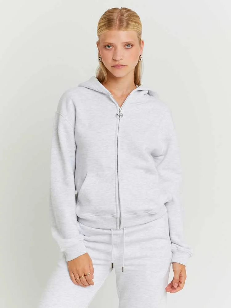 Tally Weijl - Grey Zip Up Hoodie Tally Weijl - Grey Zip Up Hoodie