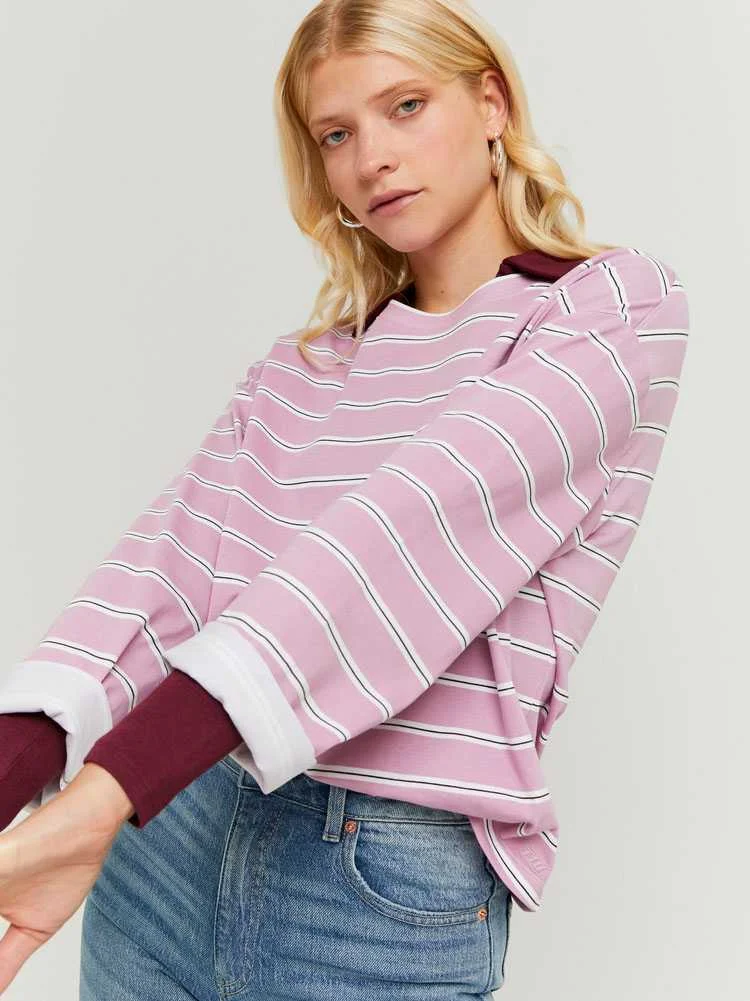 Tally Weijl - Striped Pink T‑Shirt... Tally Weijl - Striped Pink T‑Shirt...