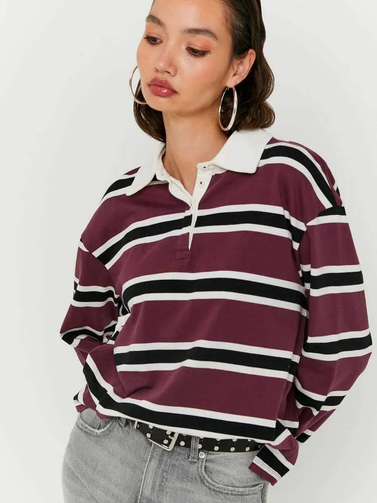 Tally Weijl - Burgundy Striped... Tally Weijl - Burgundy Striped...