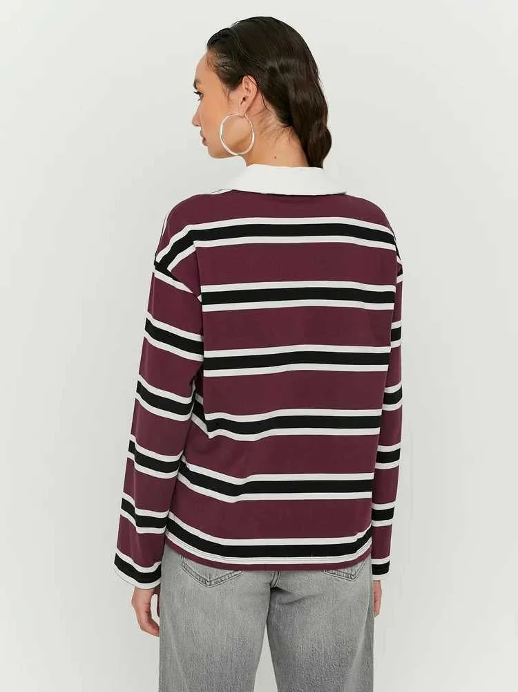 Tally Weijl - Burgundy Striped... Tally Weijl - Burgundy Striped...