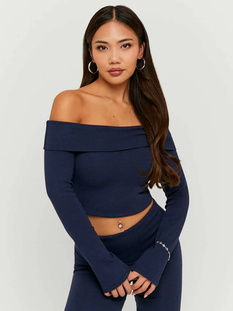 Tally Weijl - Basic Blue Off Shoulder... Tally Weijl - Basic Blue Off Shoulder...