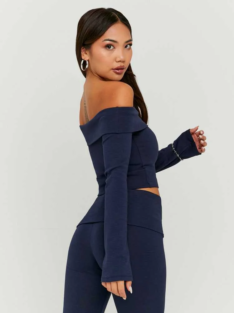 Tally Weijl - Basic Blue Off Shoulder... Tally Weijl - Basic Blue Off Shoulder...