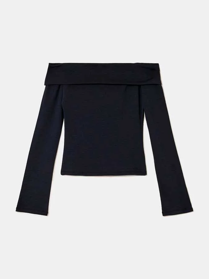 Tally Weijl - Basic Blue Off Shoulder... Tally Weijl - Basic Blue Off Shoulder...