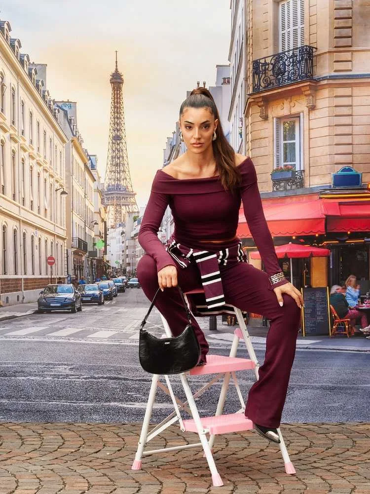 Tally Weijl - Basic Burgundy Off... Tally Weijl - Basic Burgundy Off...