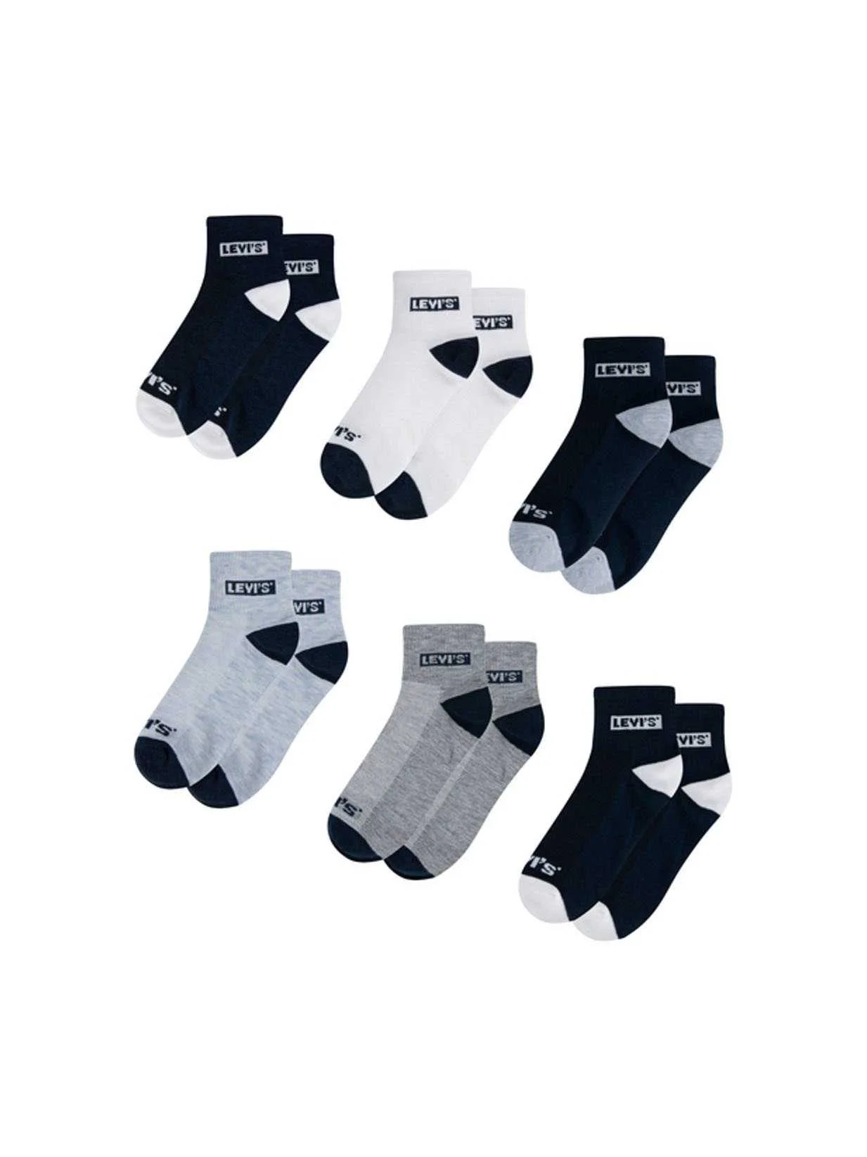 Levis - LHN BOX TAB HIGH CUT 6PK Levis - LHN BOX TAB HIGH CUT 6PK