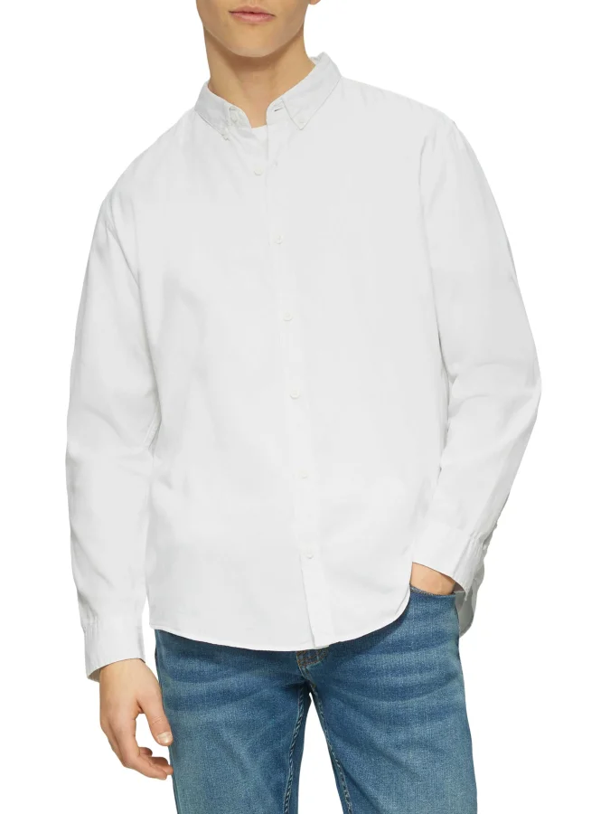 QS - Washed twill shirt...