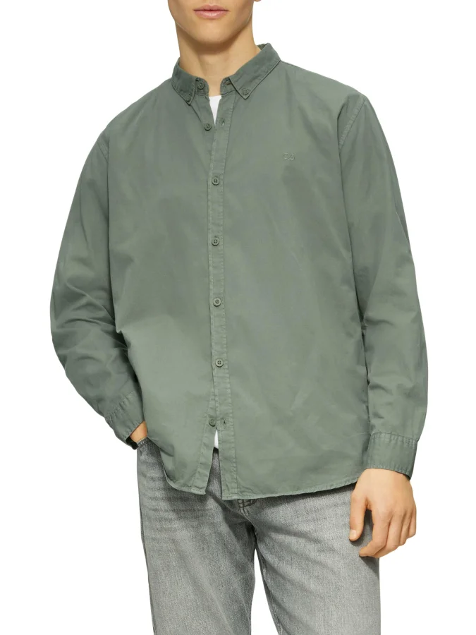 QS - Washed twill shirt...