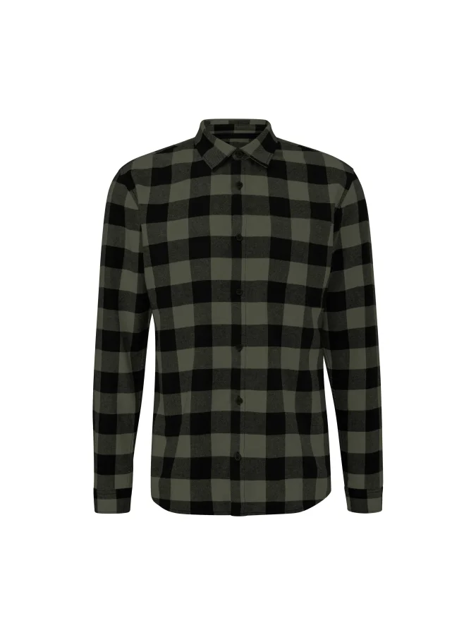 QS - Flannel shirt with...