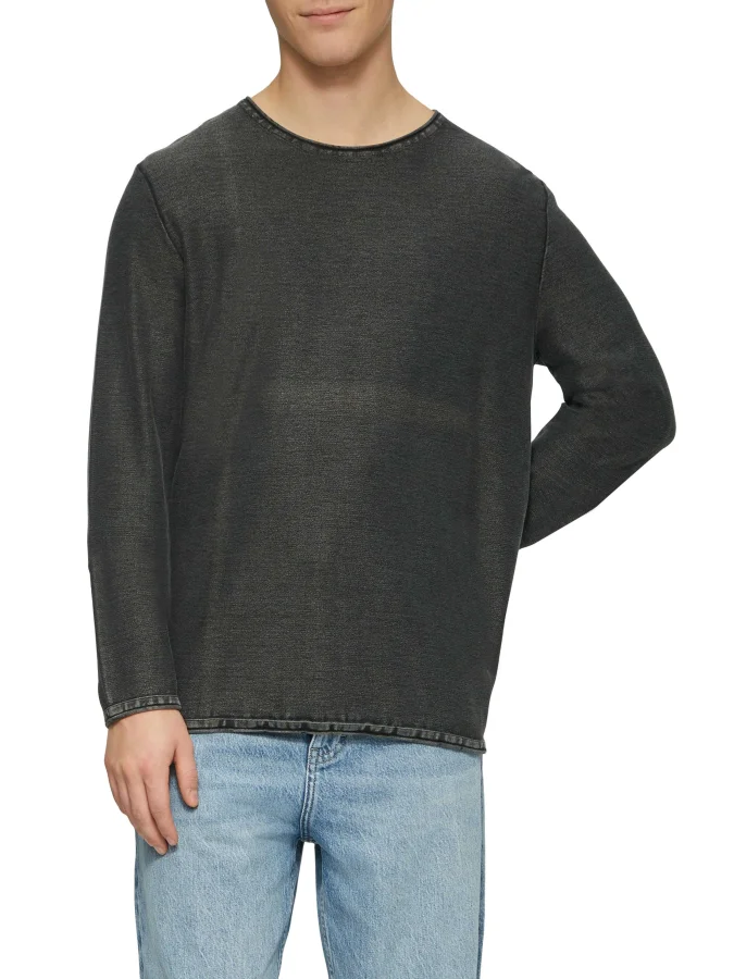 QS - Garment-washed knitted...