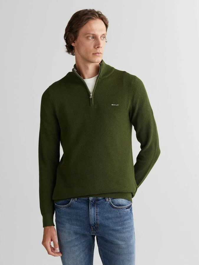 Gant - Cotton PIQUE HALF ZIP