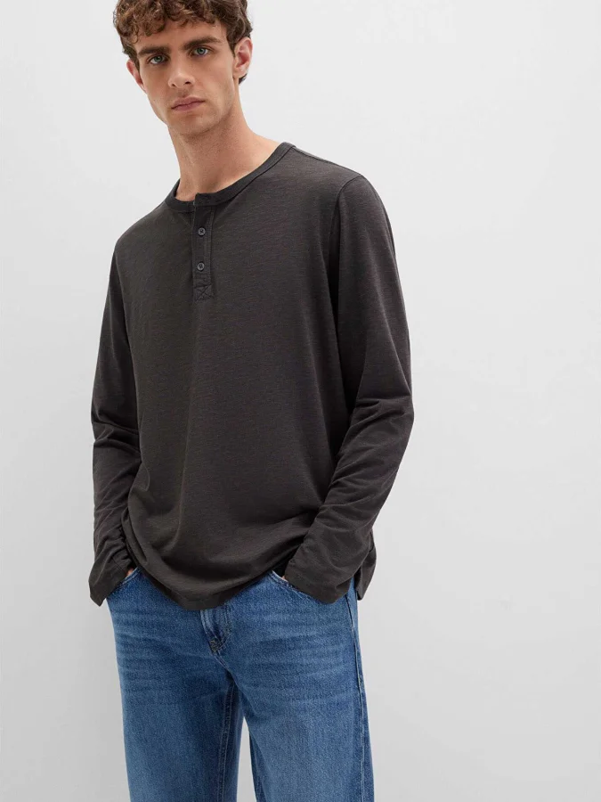 Mavi - HALF BUTTONED LONG...