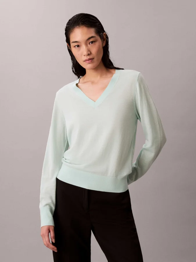CALVIN KLEIN - Merino V Neck