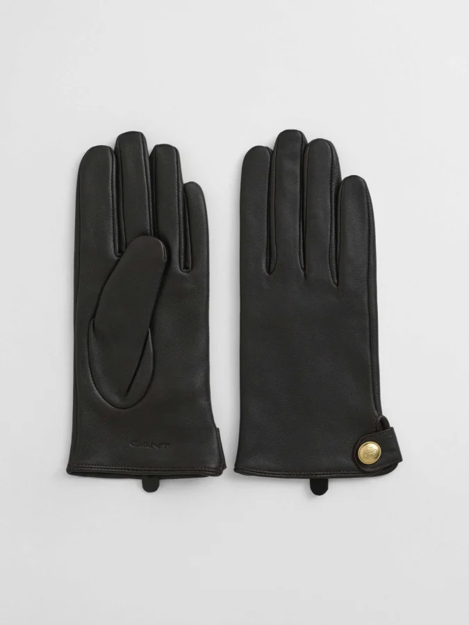 Gant - BUTTONEDleather GLOVES