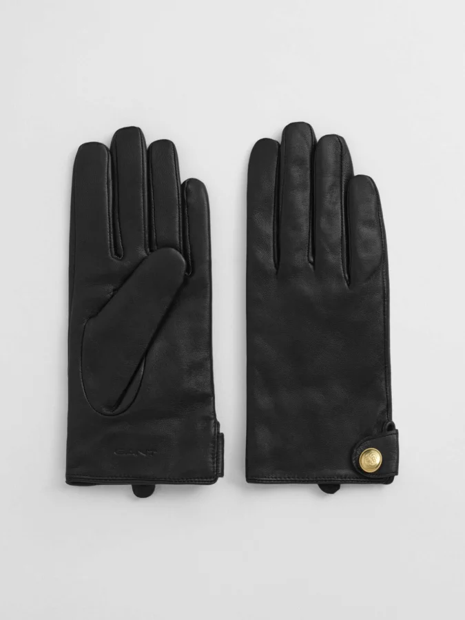 Gant - BUTTONEDleather GLOVES