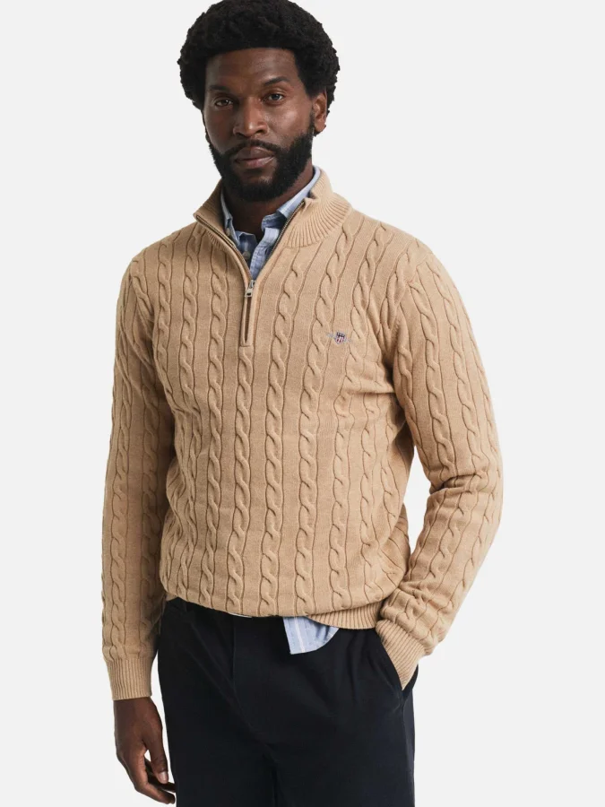 Gant - COTTON CABLE ZIPPED...