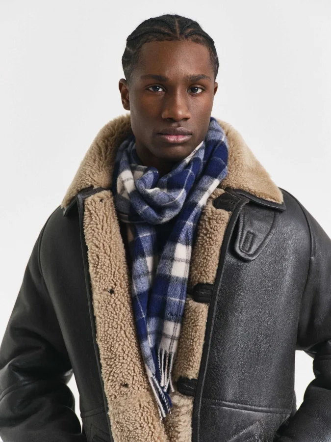 Gant - WOOL CHECKED SCARF 2