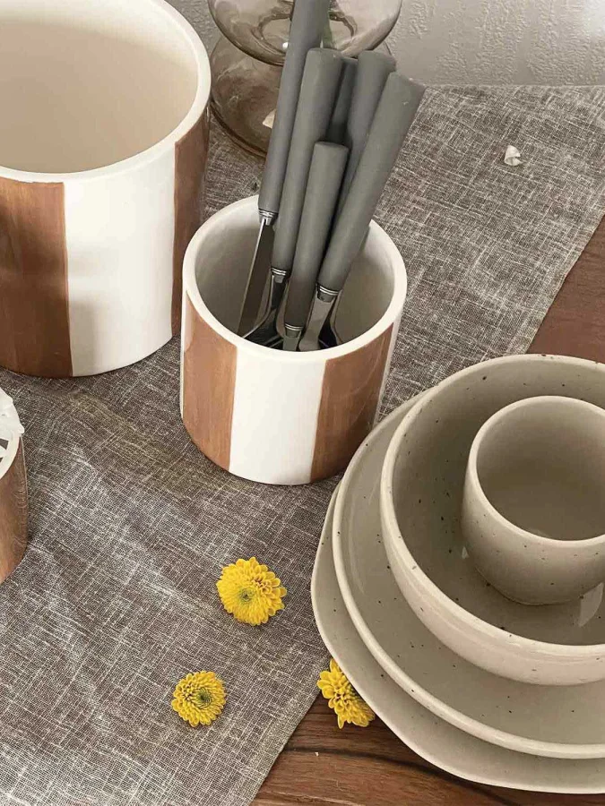 Opjet - Beige glass, 6.5 x... 2