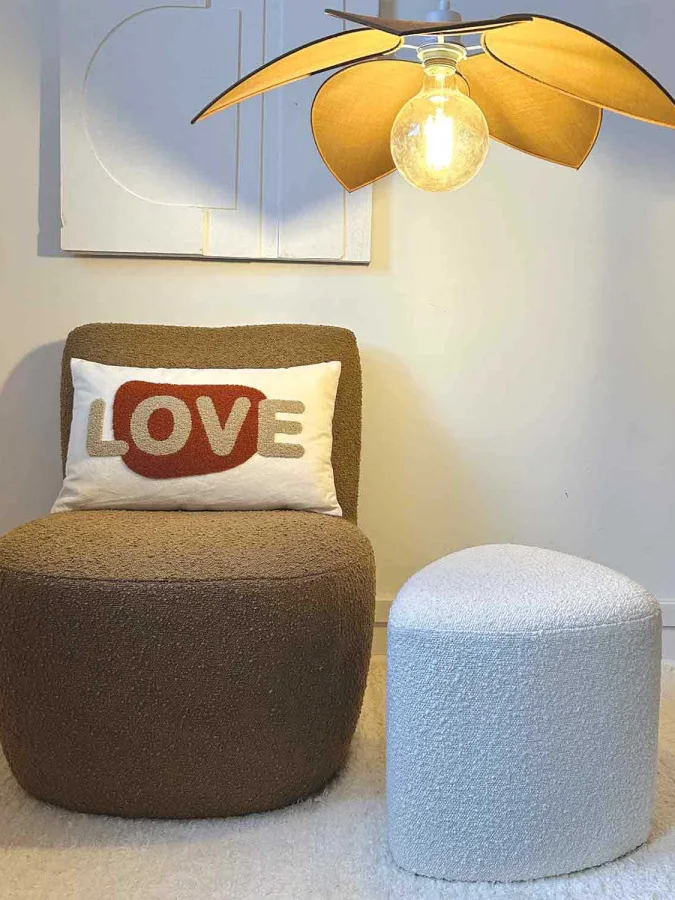 Opjet - White Pouf, 45 x 35... 2