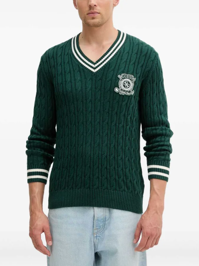 GUESS - HEWIE V NECK CABLE...