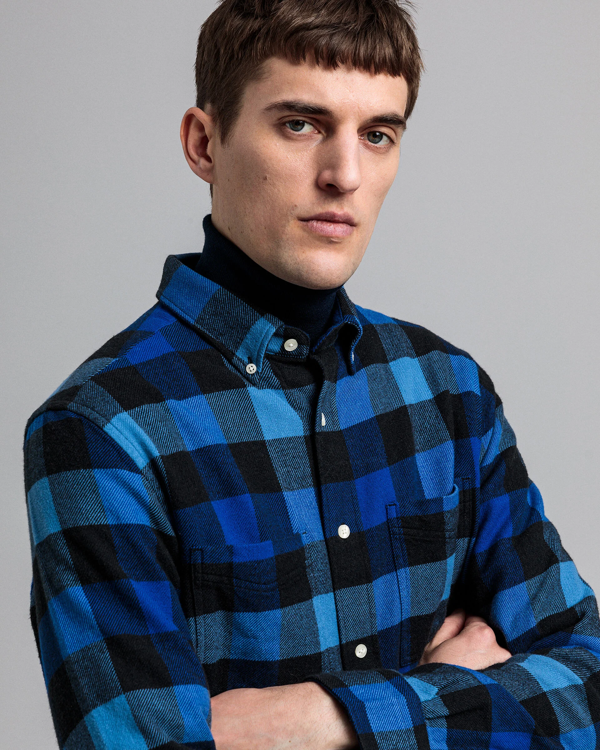 Gant - D2. FLANNEL MELANGE CHECK REG BD Gant - D2. FLANNEL MELANGE CHECK REG BD