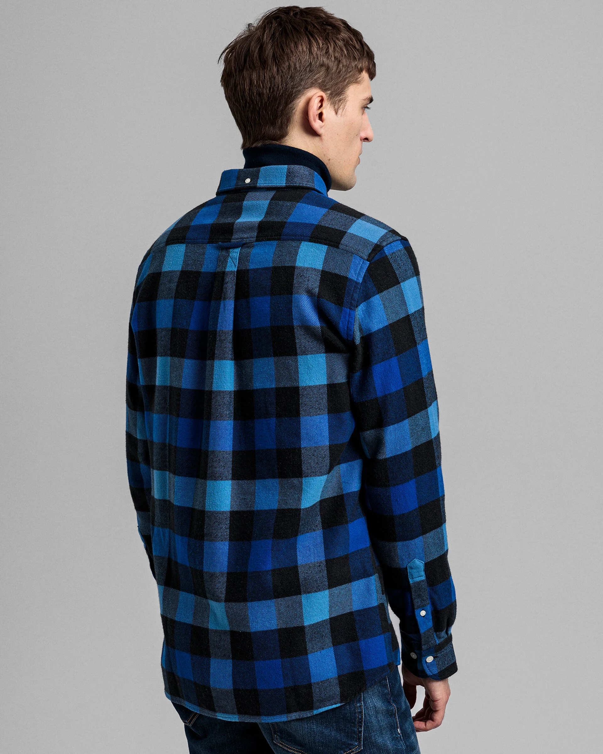 Gant - D2. FLANNEL MELANGE CHECK REG BD Gant - D2. FLANNEL MELANGE CHECK REG BD