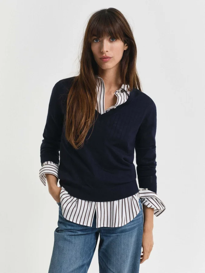 GANT - FINE MERINO V-NECK