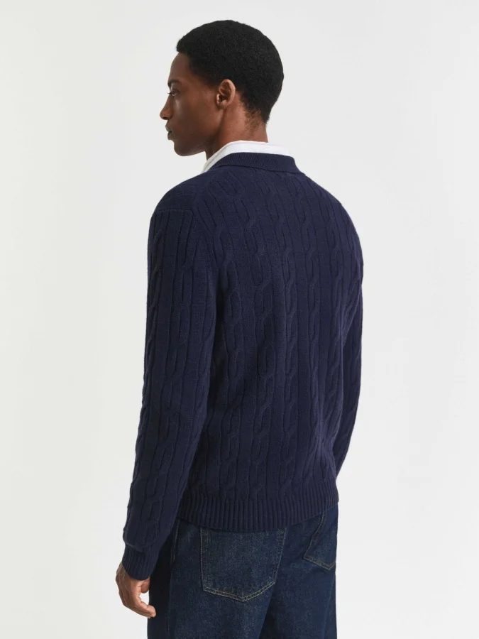 GANT - LAMBSWOOL CABLE POLO 2