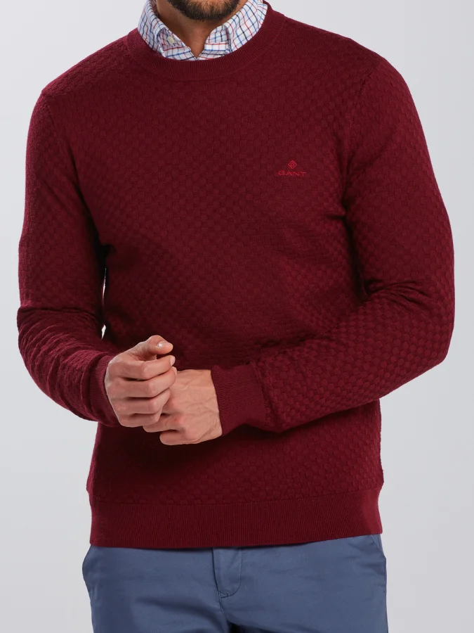 Gant - D1. MERINO TEXTURE CREW