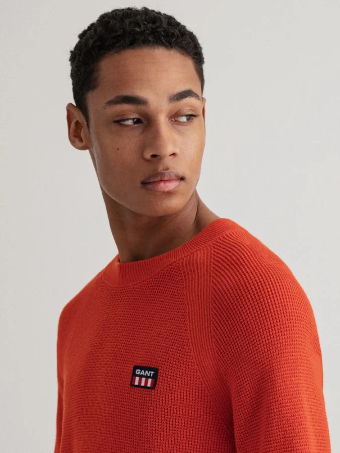 Gant - D2. WAFFLE RIB C-NECK 2