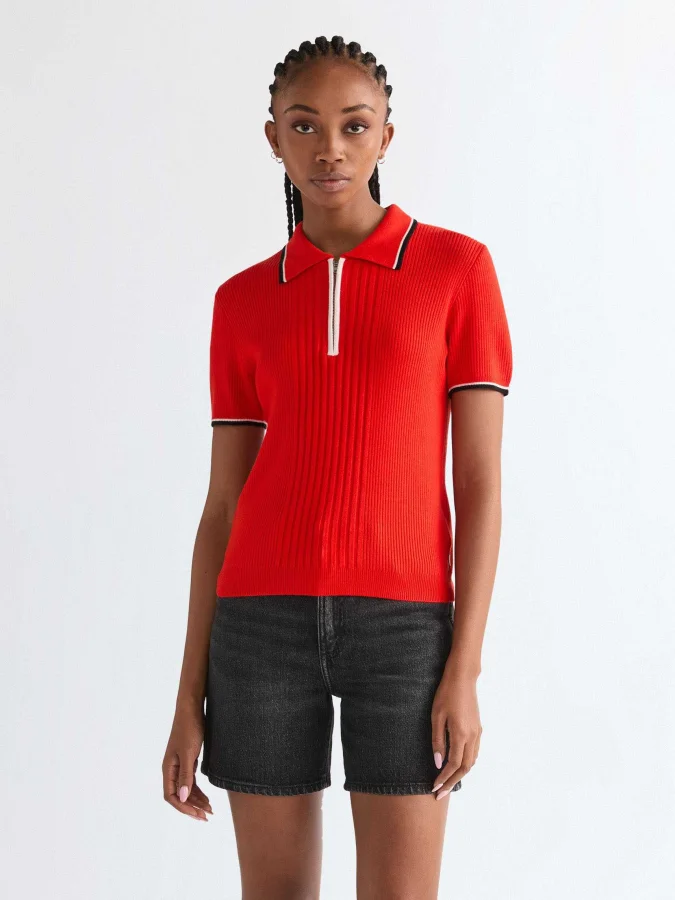 WRANGLER - QUARTER ZIP POLO