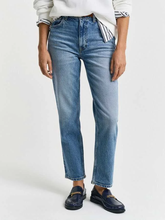 Gant - STRAIGHT CROPPED JEANS