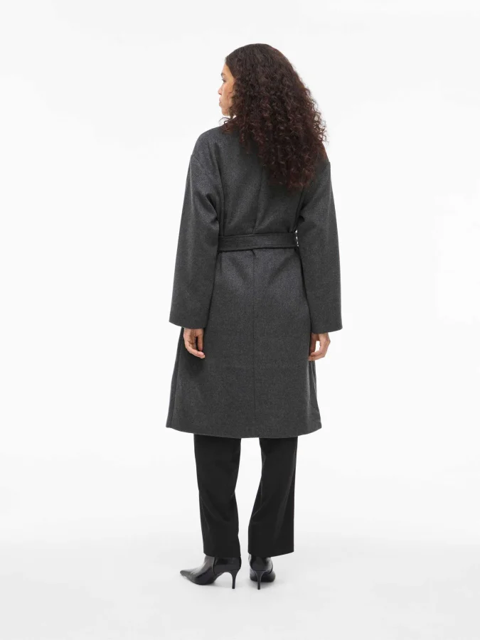 VILA - VILINSE L/S BELTED COAT 2