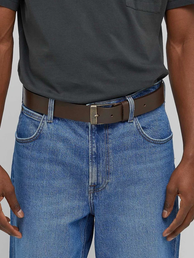 Lee - LEATHER BELT LOGO BUCKLE