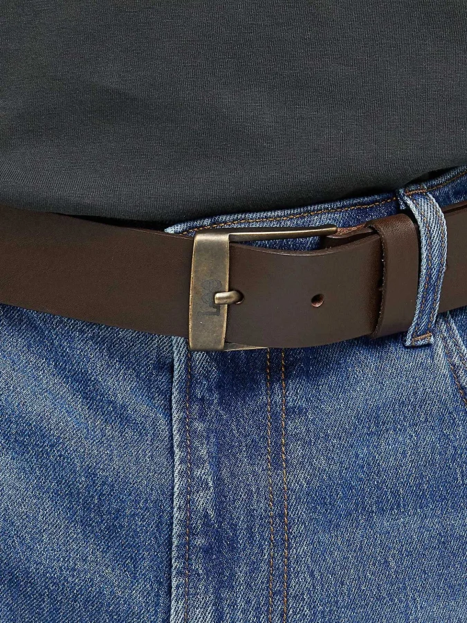 Lee - LEATHER BELT LOGO BUCKLE 2