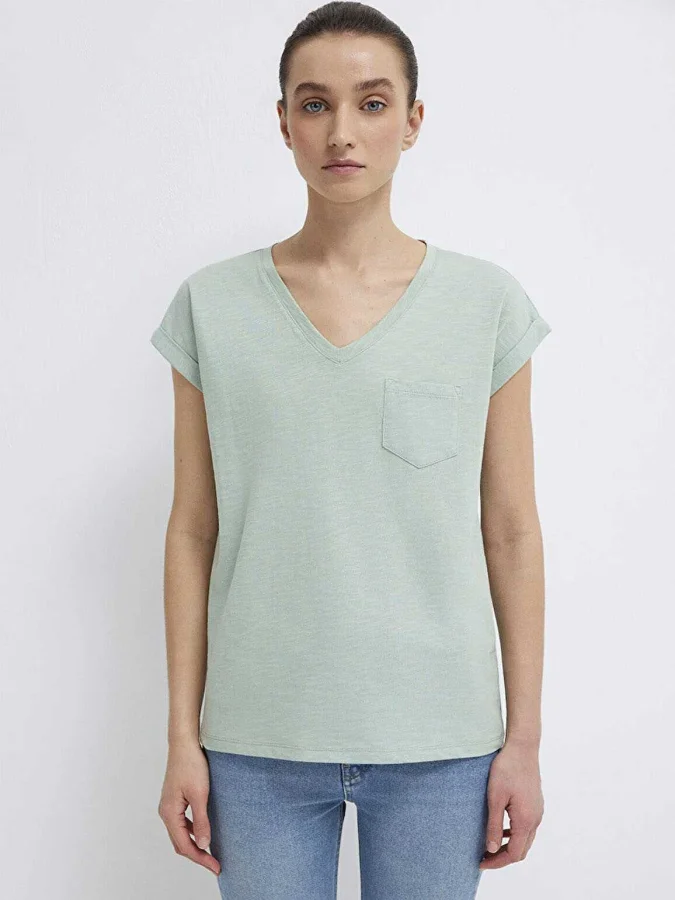Mavi - V NECK BASIC TEE